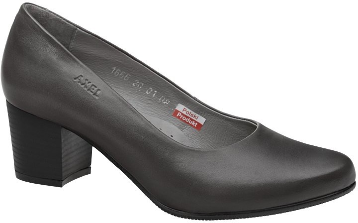 Axel Czółenka na obcasie buty Comfort 1666 Grafitowe Szare na Haluksy 20365