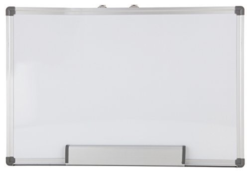 Idena 60043  Whiteboard 60 x 90 cm, aluminiowa rama, z półką na pióro 60043