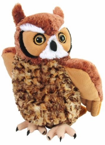 Wild Republic Pluszowa miękka zabawka z sową świetną rogatą, przytulanki, prezenty dla dzieci 30 cm 11958