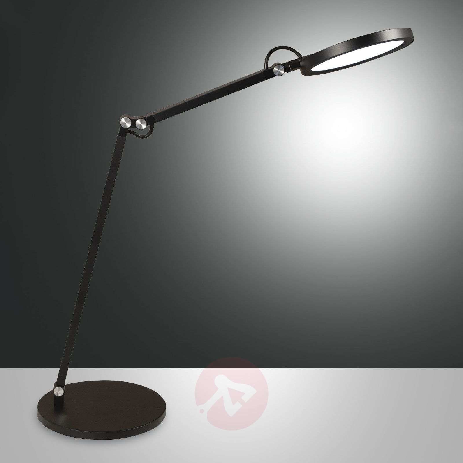 Fabas Luce LED-Schreibtischleuchte Regina mit Dimmer, schwarz