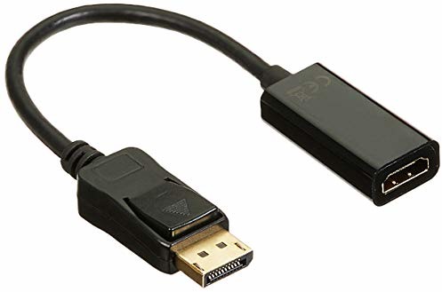 InLine DisplayPort na HDMI kabel adaptera z Audio, DisplayPort wtyczka do gniazda HDMI, 4K60Hz, czarny, 0,15 m (17198C)