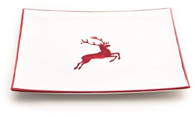 Gmundner Keramik Gmundner ceramika manufaktura 0318tpec31 miejsce rubinroter jeleń talerz prostokątny, 31 x 31 cm 0318TPEC31