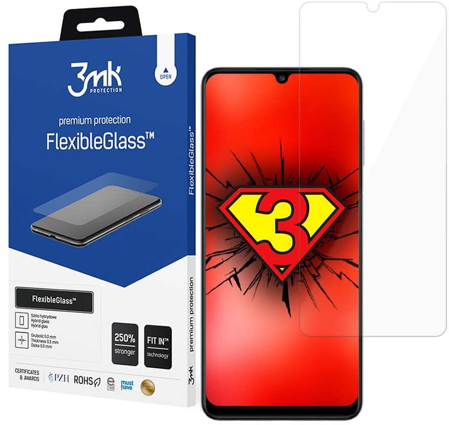 3MK Szkło hybrydowe ochronne Flexible Glass 7H do Samsung Galaxy A22 4G 10635X10