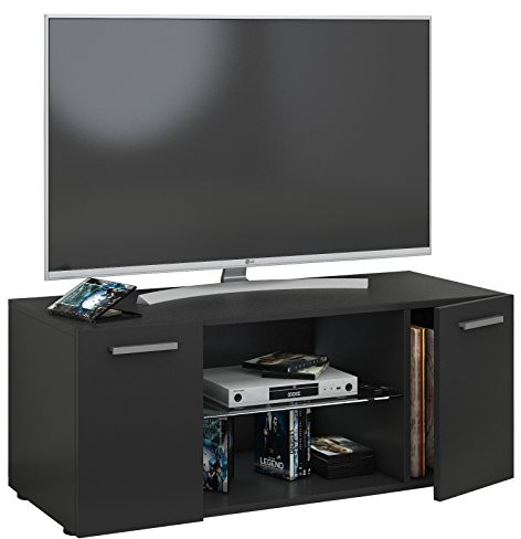 VCM szafka TV Lowboard stolik pod telewizor mebel stół drewno kredens szafa fernsehbank czarna 40 x 95 x 36 cm 