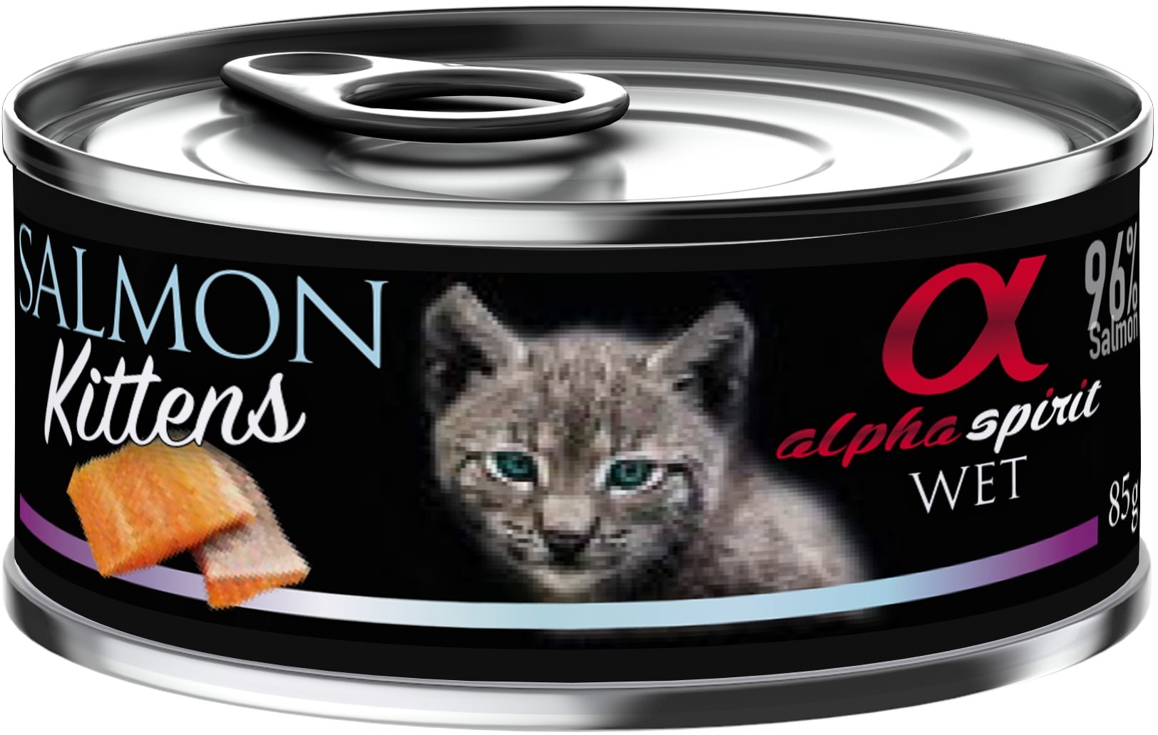 Alpha Spirit 85g Łosoś dla kociąt Alpha Spirit mokra kot (SALMON FOR KITTEN)