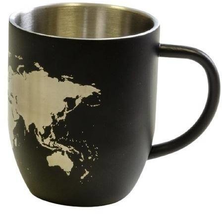TravelSet Kubek mapa świata Deluxe - czarny