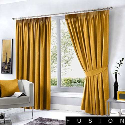Fusion Home Furnishings Poduszka Fusion z izolacją termiczną, zaciemniająca, ochra, kurtens: 46