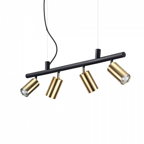Ideal Lux Lampa wisząca Dynamite 244624 nowoczesna lampa w kolorze czerni i złota