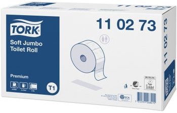 TORK Papier toaletowy maxi jumbo 2w kolor biały makulatura długość roli 360m dekor listek 110273