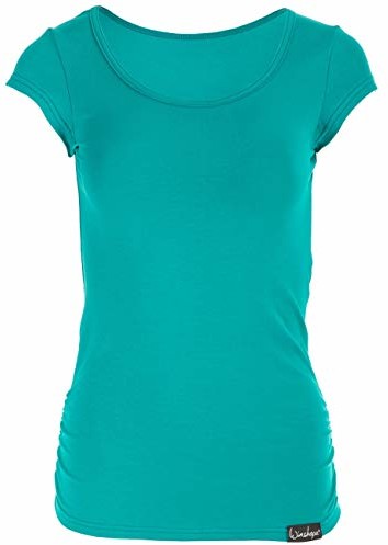 Green WINSHAPE WINSHAPE damska koszulka fitness, czas wolny, joga, pilates WTR4-OCEAN XL