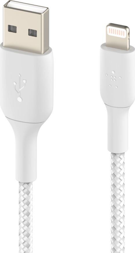 Belkin Kabel USB Kabel Braided USB Lightning 15cm biały-CAA002bt0MWH CAA002bt0MWH