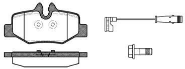 RoadHouse Zestaw klocków hamulcowych, hamulce tarczowe 21110.02