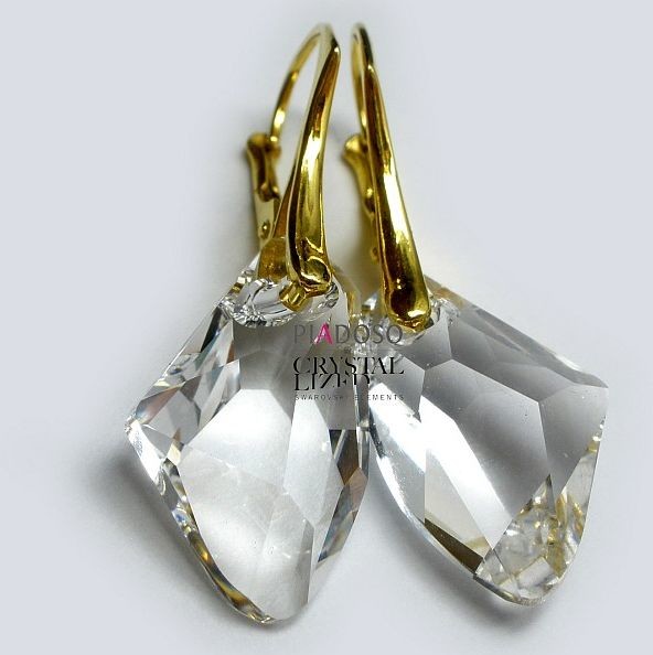 Swarovski kolczyki ZŁOTE SREBRO Certyfikat GC19