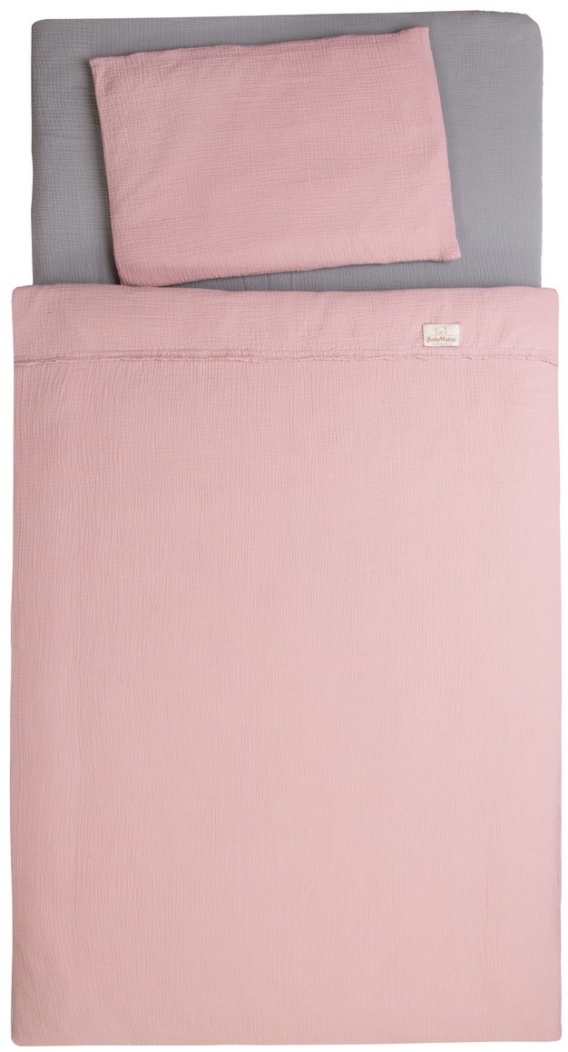 Pościel bawełniana do łóżeczka różowy, 100 x 135 cm, 40 x 60 cm