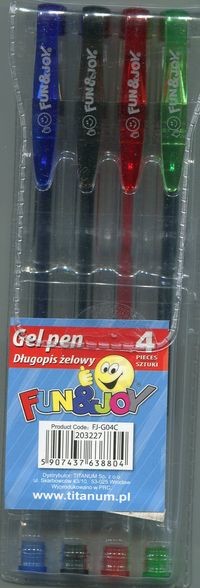 Titanum Długopis żelowy Fun & Joy 4 kolory