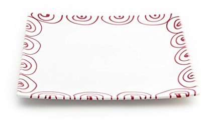 Фото - Тарілка Gmundner Ceramics Red Flamed, Talerz Trend (31x31cm)