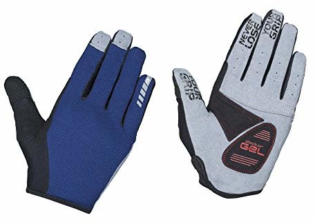 GripGrab rower sport Shark wyściełane rękawice z długim palcem, niebieski, s