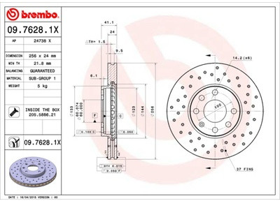 BREMBO 09.7628.1X 09.7628.1X