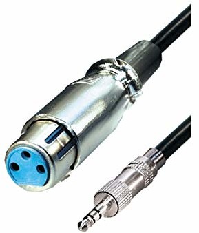 Unbekannt Kabel połączeniowy złącze cannon - wtyczka jack 3,5 mm stereo, 0,2 m A130L