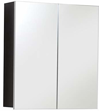 trendteam smart living Trendteam smart living szafka łazienkowa z lustrem, 60 x 67 x 18 cm, z przodu szkło lustrzane, korpus Sardegna, kolor srebrny dymny, z dużą ilością miejsca do przechowywania