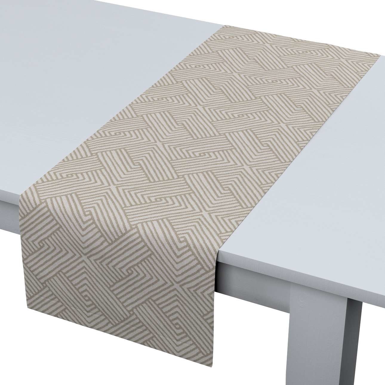 Dekoria pl Bieżnik prostokątny beżowo-kremowe geometryczne wzory 40 × 130 cm Sunny 410-143-44