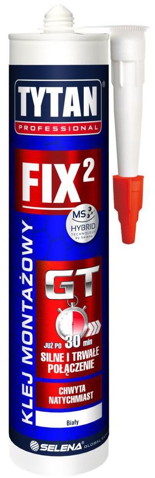 Tytan Klej montażowy FIX2 GT biały 290 ml