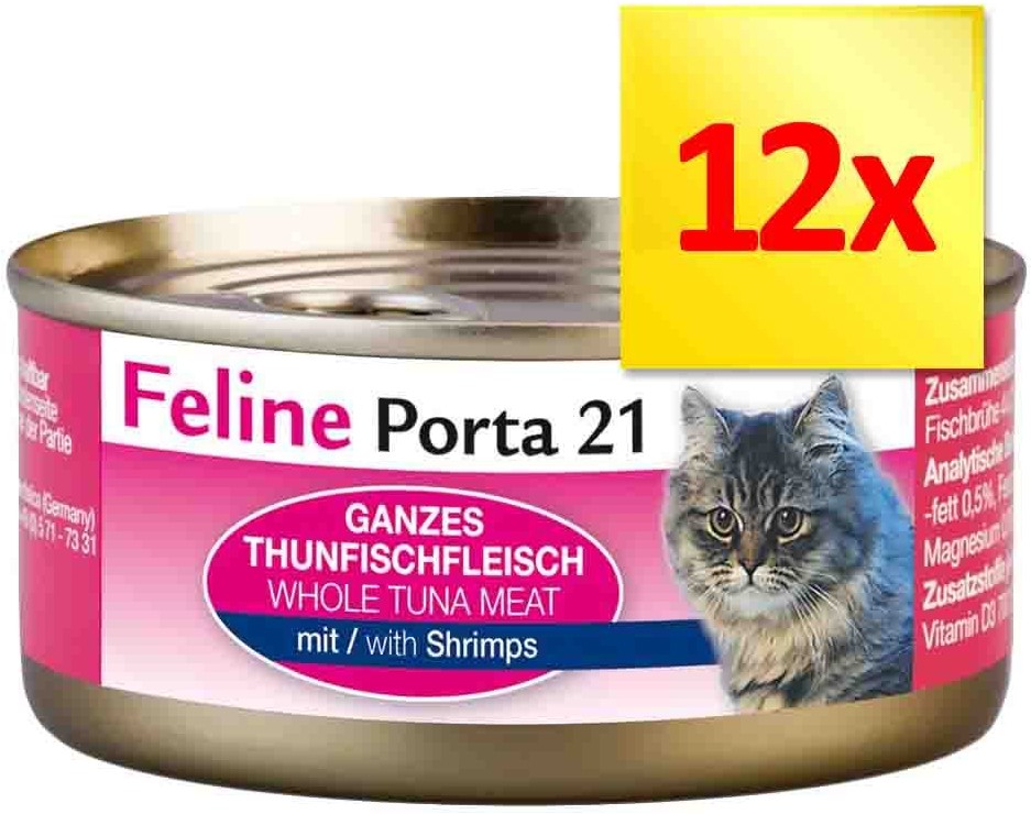 Porta 21 Korzystny zestaw Feline 12 x 156 g - Tuńczyk z wołowiną