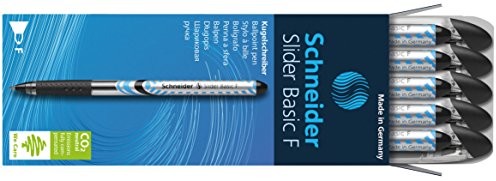 Schneider długopis Slider z Soft-Grip Zone, F, czarny,10 Pack 151001
