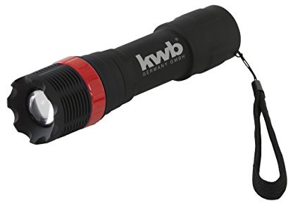kwb KWB LED latarka Tactical Zoom 948190 (bardzo jasno, za pomocą pierścienia obrotowego regulowana funkcja regulacji ostrości, pasek na rękę), 1 sztuki,