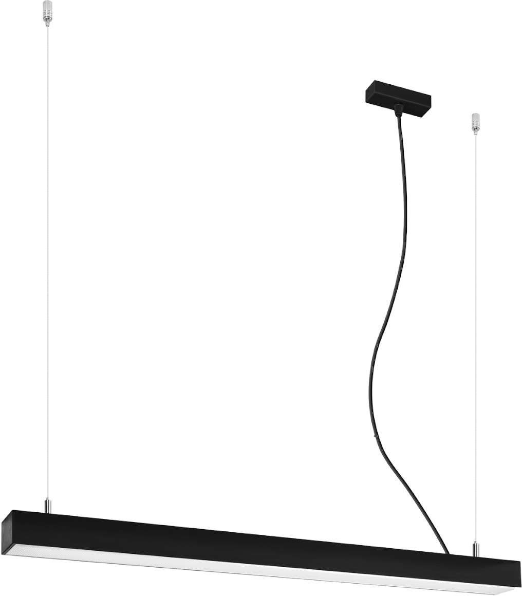 Thoro Nowatorska Lampa Wisząca PINNE 950 CZARNA Minimalistyczny Design Lampa Sufitowa Natynkowa Moduł LED Zimna Barwa Światła Oświetlenie do Salonu Sypialni Biura Oprawa THORO TH.051