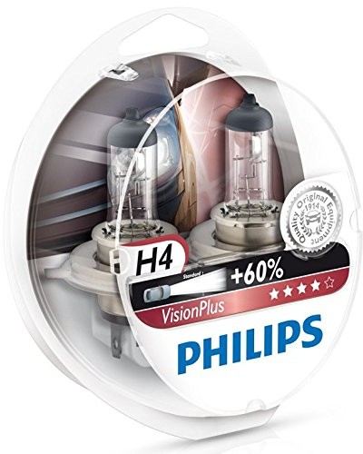 Philips 12342VPS2 VisionPlus +60% H4 lampa reflektorowa 12342VPS2, 2 sztuki 12342VPS2