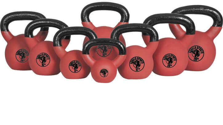 Gorilla Sports 144 kg zestaw kettlebelli gumowanych 8 szt (100491-00008-1111)