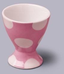 W.m. bartleet & sons Kieliszek na jajko w kropki - różowy