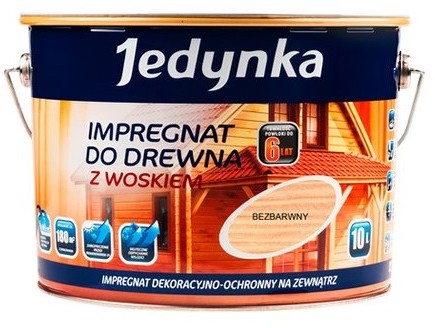 Jedynka IMPREGNAT DO DREWNA Z WOSKIEM- bezbarwny, 10 l
