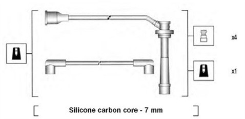 MAGNETI MARELLI Zestaw przewodów zapłonowych 941285090845
