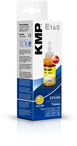 KMP tusz do drukarki do butelki do Epson EcoTank L355, L555, żółty E165