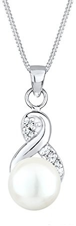 Perlu Infinity 0111350414-45 naszyjnik damski ze srebra, z zawieszką z perłą słodkowodną, srebro, srebrny (Sterling-Silber 925) 0111350414_45