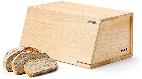 Continenta skrzynka wykonana z drzewa kauczukowego, przednia pokrywa może służyć jako deska do krojenia, rozmiar: 40 x 26 x 18,5 cm (bez nóż) 1012324410