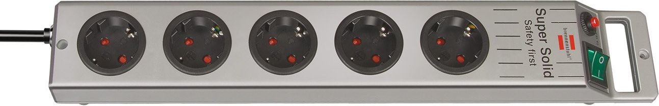 Brennenstuhl Listwa zasilająca Super Solid grey S 5x - 1153340115