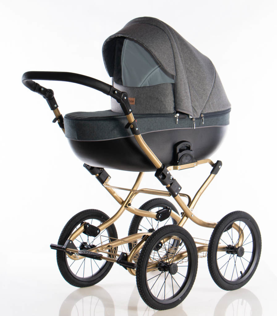 Kajtex Wózek klasyczny Avero II classic - Grey Gold WD-AV-CLS-Grey-GOLD