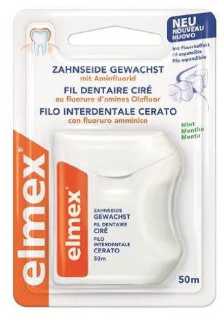 ELMEX elmex nici do zębów woskowane, 2,7 m, opakowanie 6 sztuk (6 x 1 sztuka)
