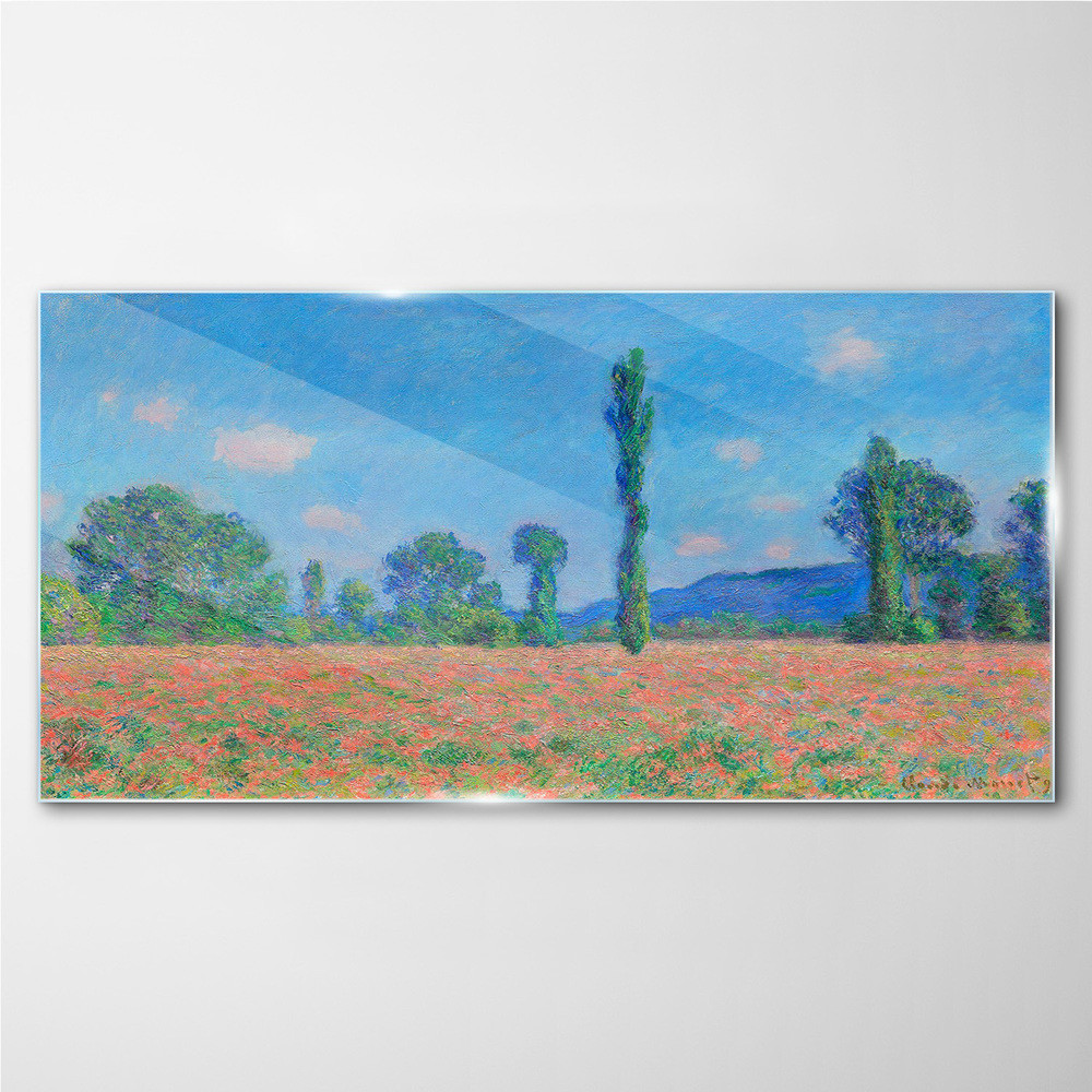PL Coloray Obraz na Szkle Łąki Krajobraz Monet 120x60cm