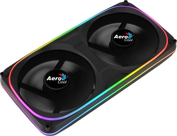 Aerocool Astro 24 240x120x25 case fan dual fan design RGB