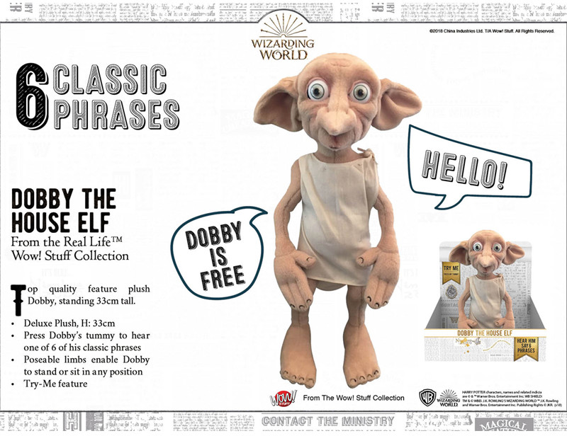 Wow Stuff, maskotka Dobby z dźwiękiem