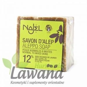 NAJEL Mydło oliwkowo-laurowe Aleppo 170g (12% oleju laurowego)