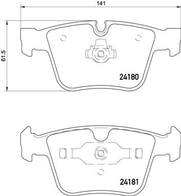 BREMBO Zestaw klocków hamulcowych, hamulce tarczowe P 50 116