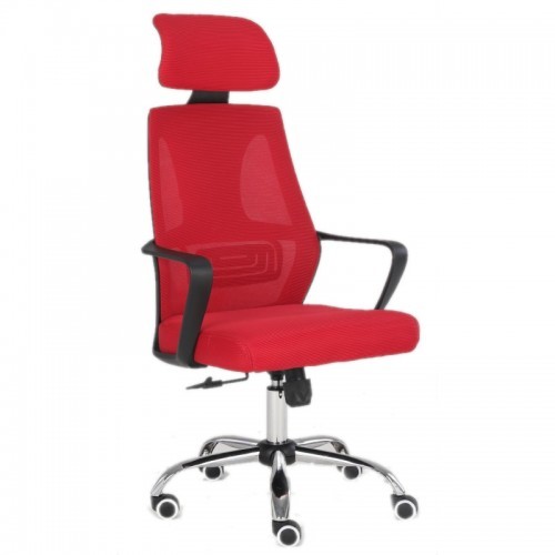 TopeShop Fotel biurowy, obrotowy, krzesło, nigel, czerwony