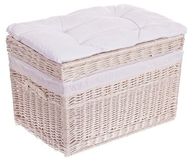 e-wicker24 Szafka na pranie, Kufer na pranie, kosz na pranie, kosz na pranie Puff z wikliny, służy do zabawy z wikliny 558-70/W/O