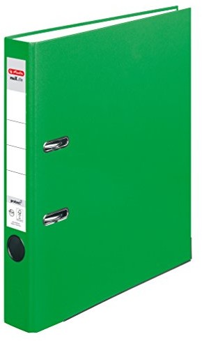 Herlitz 5450309 maX.file protect segregator, format A4, grubość 5 cm, z wymienialną etykietką na grzbiecie, jasnozielony 11053675