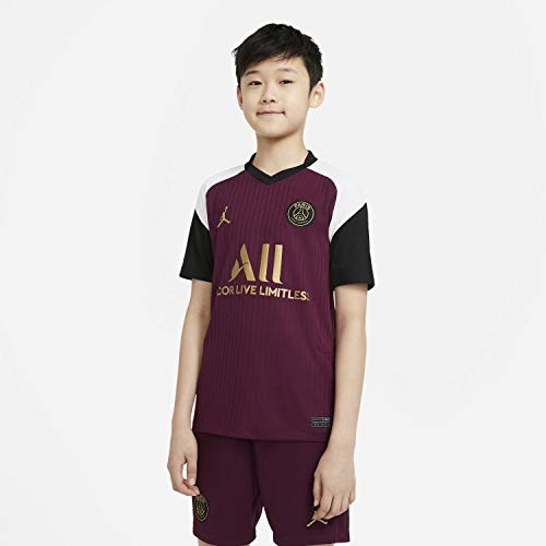 Nike Koszulka dziecięca uniseks Brt Stad Jersey Ss 3R, trykot dziecięcy różowy Bordeaux/Truly Gold L CK7887